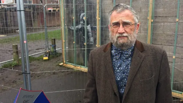 John Brandler at the Banksy in Port Talbot