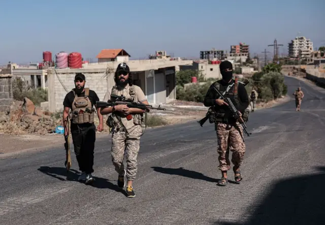 Сирийские силы безопасности в южном городе Эс-Сувайда, 16 июля 2025 года