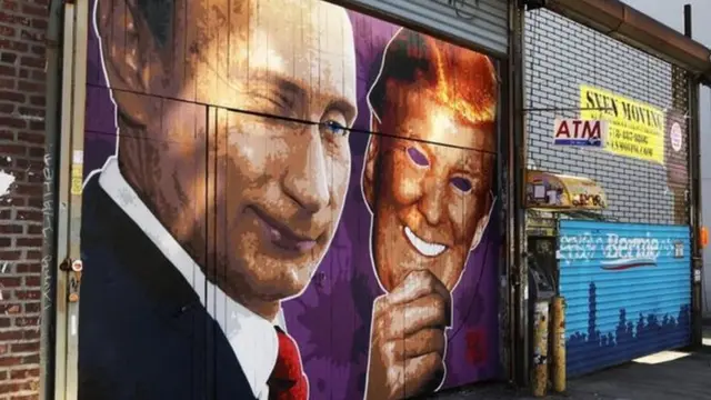 پوستری از ترامپ و پوتین