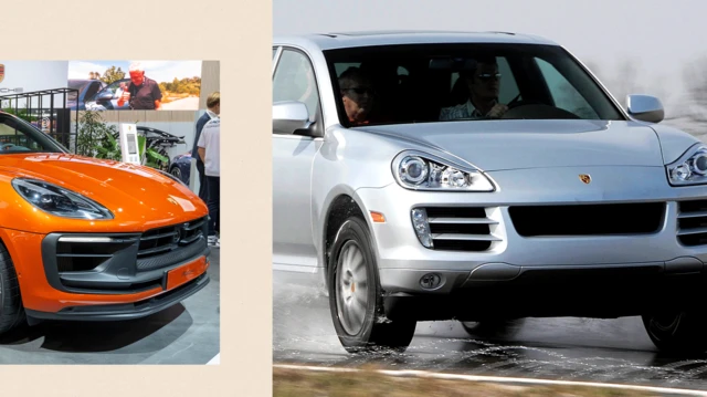 保时捷以其跑车而闻名，但Cayenne（右）和Macan（左）跨界车才是其最畅销的车型。