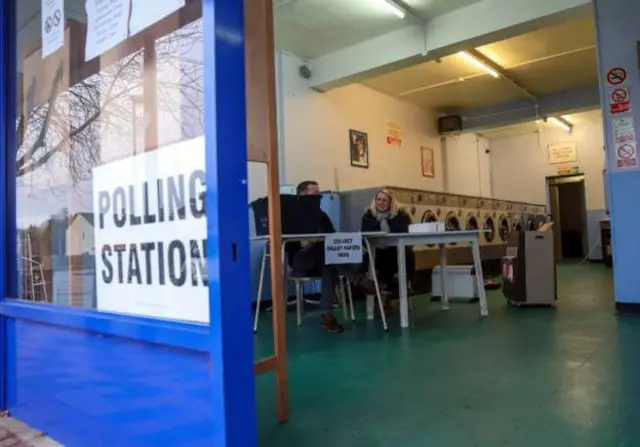 And voters are casting ballots at the Ace Laundrette in Oxford
