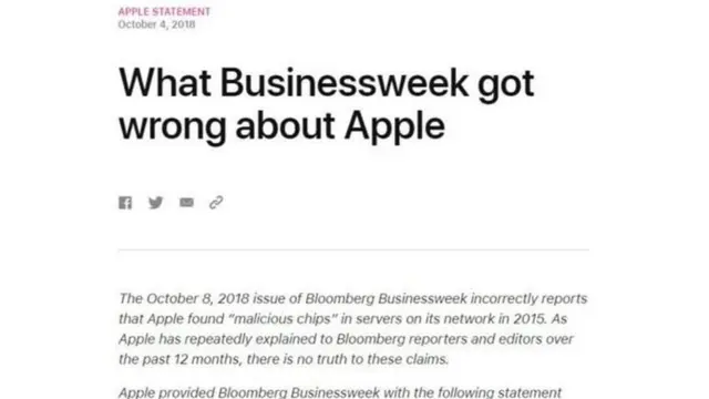 أبل كانت أكثر صرامة في ردها على تقرير بيزنيس ويك