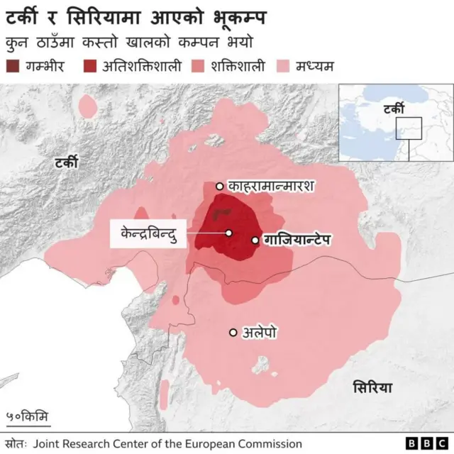 टर्की सिरिया भूकम्प 