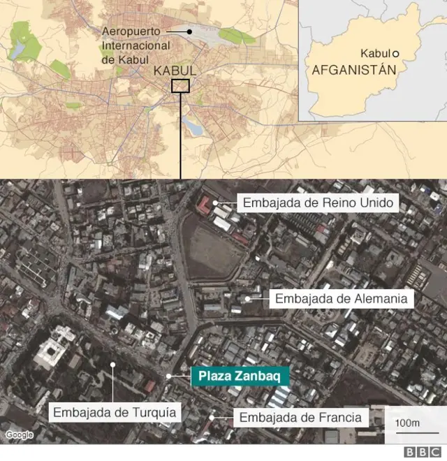 Mapa del sitio del ataque