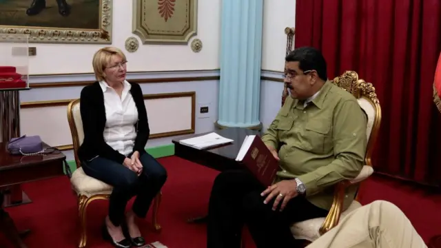 Luisa Ortega y Nicolás Maduro