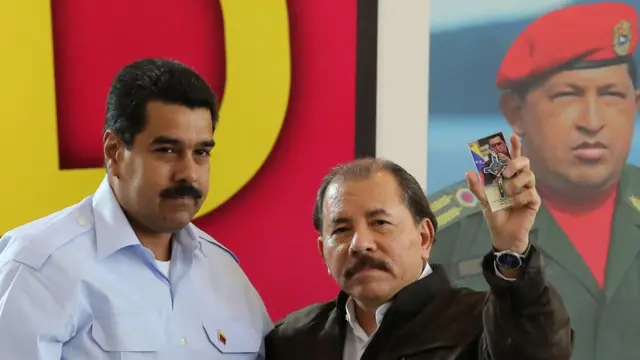 Nicolás Maduro, presidente de Venezuela, y Daniel Ortega, presidente de Nicaragua.
