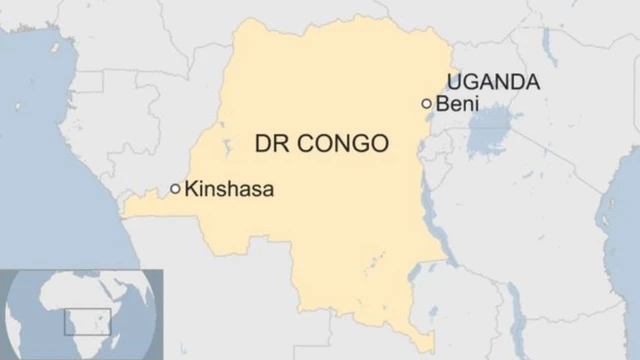 Ikarita igaragaza ako gace ka Kongo