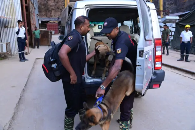 ఎస్‌ఎల్బీసీ టన్నెల్ వద్దకు వచ్చిన డాగ్స్