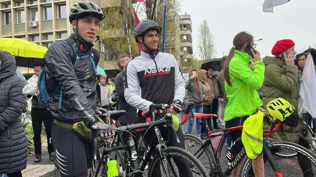 biciklisti, studenti, studenti biciklisti