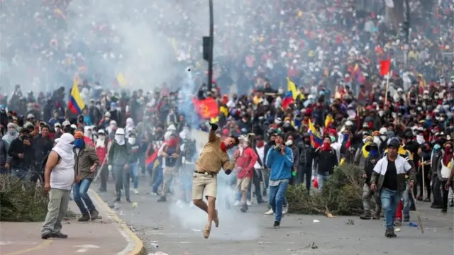 Una marcha en Ecuador