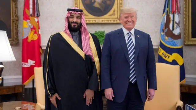 Veliaht Prens Muhammed bin Selman ve ABD Başkanı Donald Trump