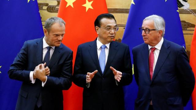 中国总理李克强和欧盟理事会主席早前举行峰会，承诺要抵制保护主义与单边主义，但双方的分歧似乎依旧。