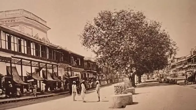 1857 सालचं चांदनी चौक, जिथे राजपुत्रांचे मृतदेह ठेवण्यात आले होते.