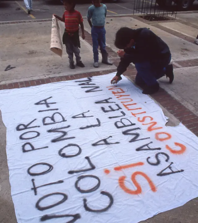 Protestas en Colombia a favor de Séptima Papeleta