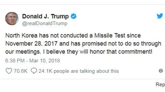 প্রেসিডেন্ট ট্রাম্পের টুইট