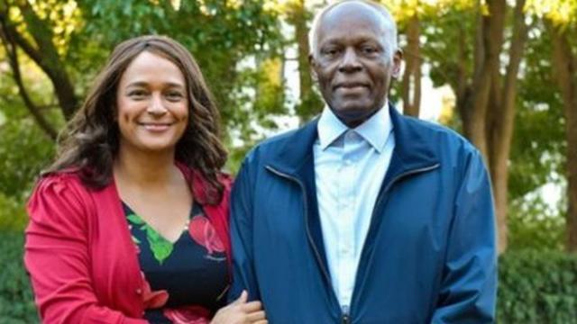 Isabel Dos Santos en compagnie de son père