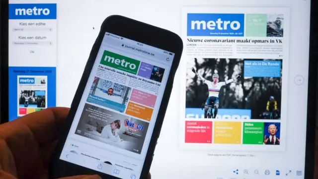 Diário gratuito Metro, versão web e móvel