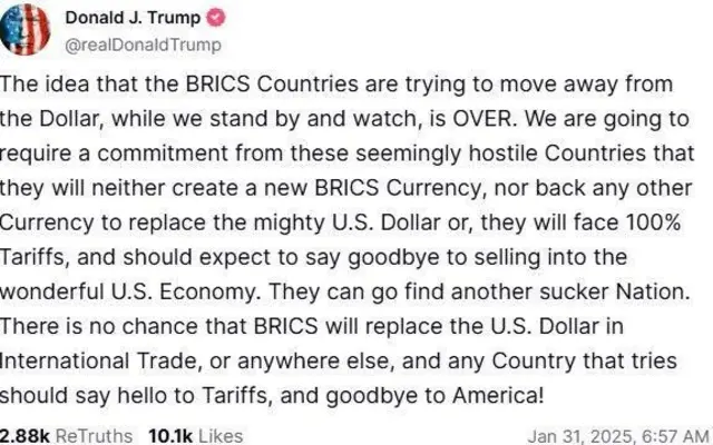 डोनाल्ड ट्रम्प यांची पोस्ट