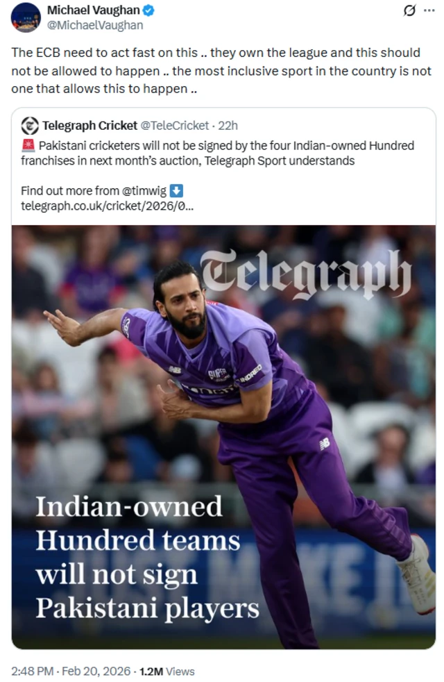 مائیکل وان نے اس فیصلے کی مخالفت کی ہے