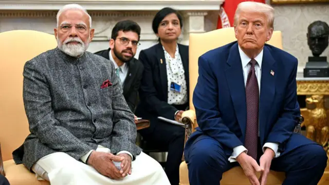امریکی صدر ڈونلڈ ٹرمپ اور انڈین وزیر اعظم نریندر مودی