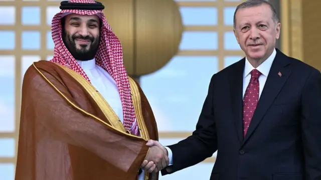 সৌদি যুবরাজ মোহাম্মদ এবং তুরস্কের প্রেসিডেন্ট এরদোয়ান