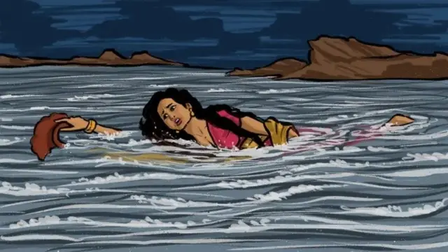 سوہنی دریا پار کرتے ہوئے ڈوب جاتی ہے