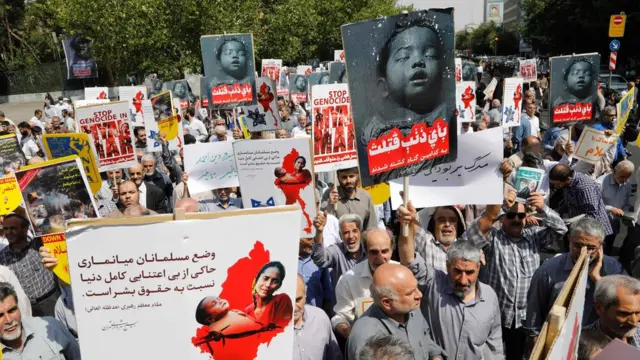 ชาวอิหร่านจัดการชุมนุมในกรุงเตหะราน เพื่อแสดงพลังสนับสนุนชาวโรฮิงญา