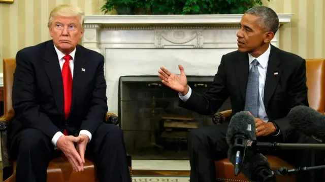 Donald Trump y Barack Obama.