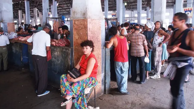 A butcher shop in Cuba