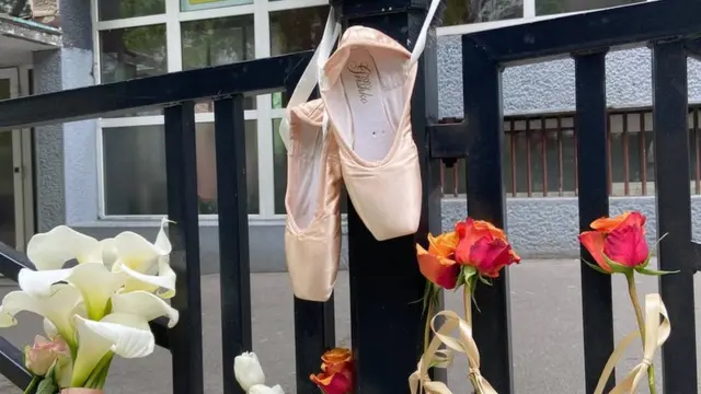 Ispred škole Vladislav Ribnikar