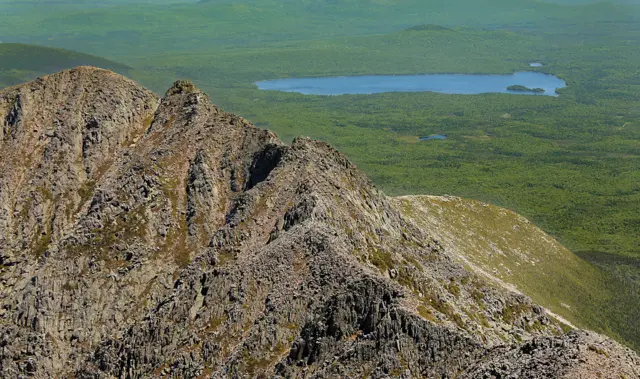 Montanha no Baxter State Park, no Maine