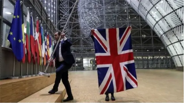 Jami'ai na cire tutar Burtaniya a Majalisar Tarayyar Turai a Brissels daga jerin tutocin sauran kasashen Tarayyar