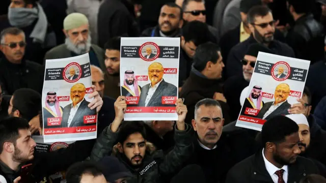 مناضرون لجمال خاشقجي في اسطنبول