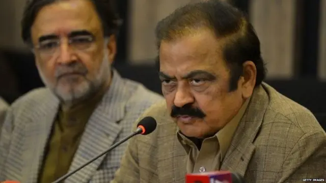 पाकिस्तान के केंद्रीय गृह मंत्री राना सनाउल्ला