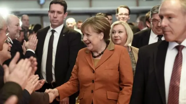 Merkel partisinin toplantısında