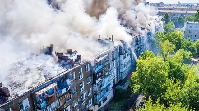 Пожежа у Новій Каховці