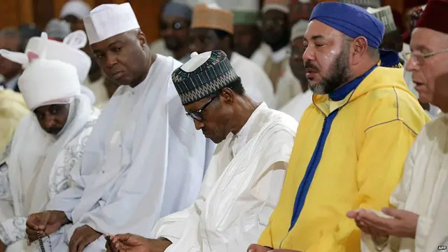 Olubukola Saraki and Muhammadu Buhari