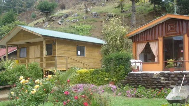 La cabaña donde se estaba hospedando Helen junto a sus hijos.