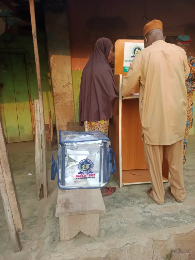 Aworan lati ibi eto idibo ijọba ibilẹ l'Osun