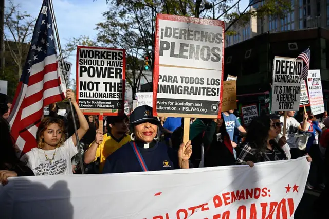 Manifestación contra políticas migratorias en EE.UU.