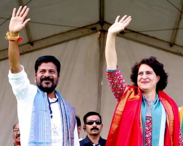 रेवंत रेड्डी, प्रियंका गांधी