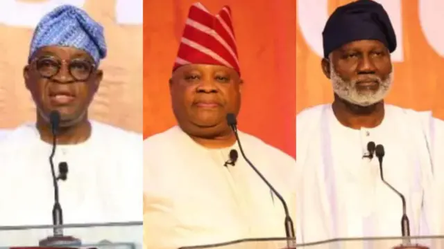 Gboyega Oyetola, Ademola Adeleke, Yusuf Lasun
