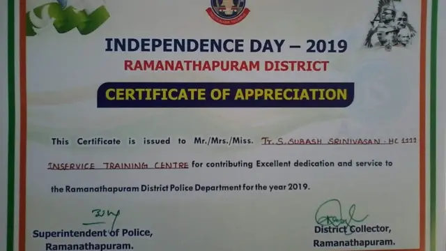 ஆணிகளை பிடுங்கி மரங்களை காப்பாற்றி வரும் தலைமை காவலர்