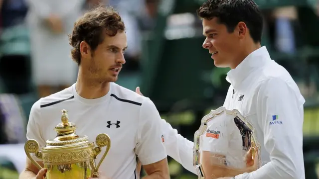 Энди Маррей (слева) и Милош Раонич