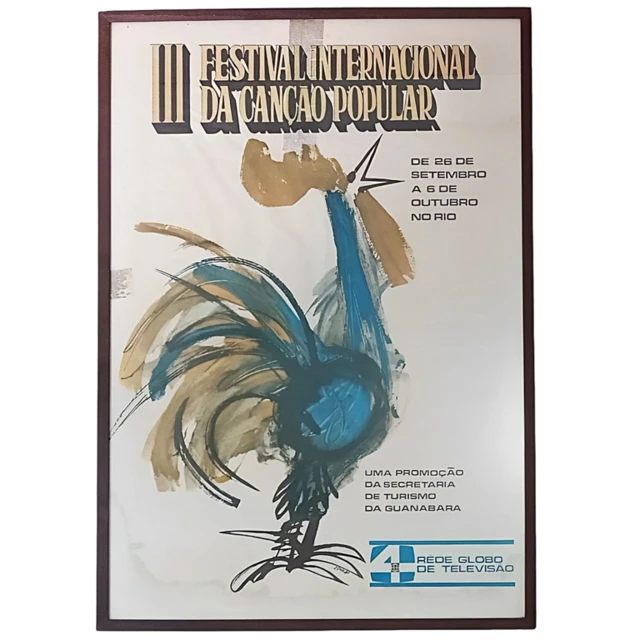 Cartaz do III Festival Internacional da Canção, em 1968