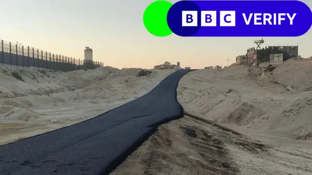 ஃபிலடெல்ஃபி பாதையில் அமைக்கப்பட்டுள்ள புதிய சாலை