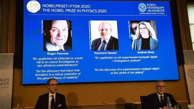 Roger Penrose, Reinhard Genzel e Andrea Ghez