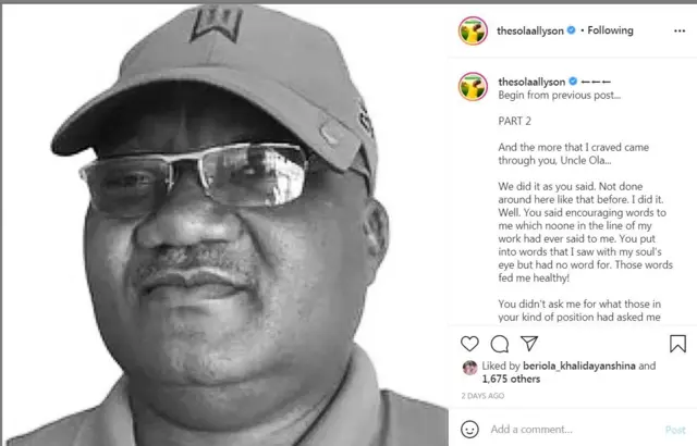 Ọrọ idaro ti Sola Allyson sọ nipa Dudu Heritage