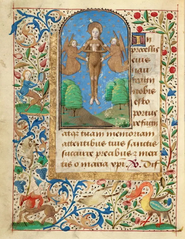 Sainte Marie d'Égypte dans le livre de prières de Charles le Téméraire, vers 1480-1490.