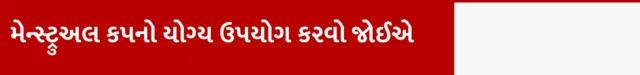 મેન્સ્ટ્રુઅલ કપનો યોગ્ય ઉપયોગ કરવો જોઈએ